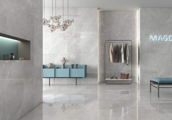 Geotiles Magda Perla PUL 60x120 cm – Hochglanz-Feinsteinzeug in moderner Marmoroptik (Rektifiziert) – Bild 3